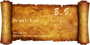 Bradl Iza névjegykártya